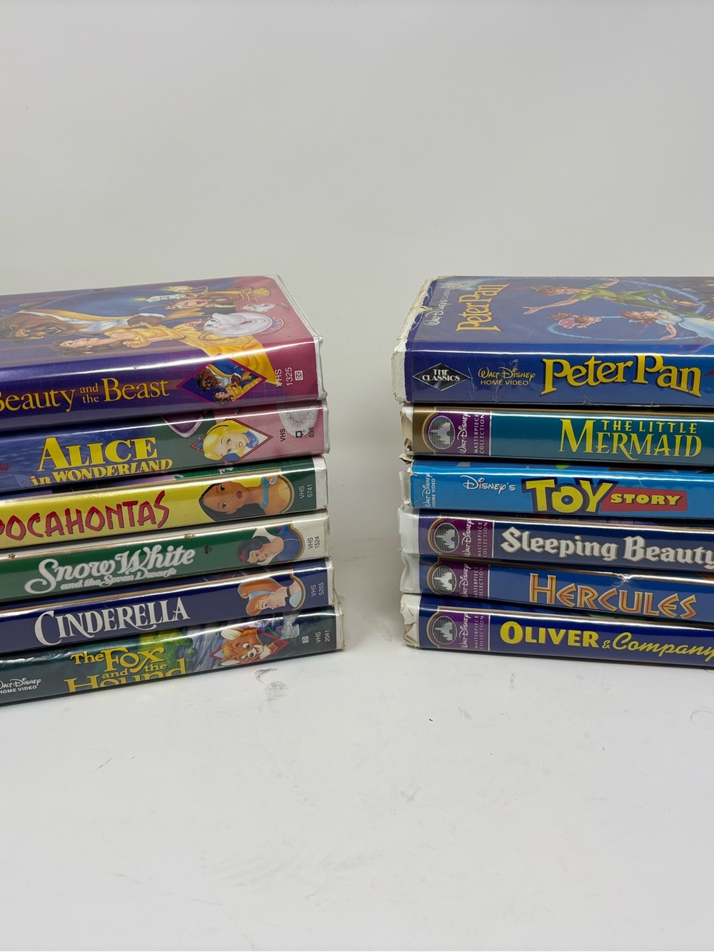 Disney VHS Lot of 12 Black Diamond Masterpiece Beauty Beast Peter Pan Toy Story